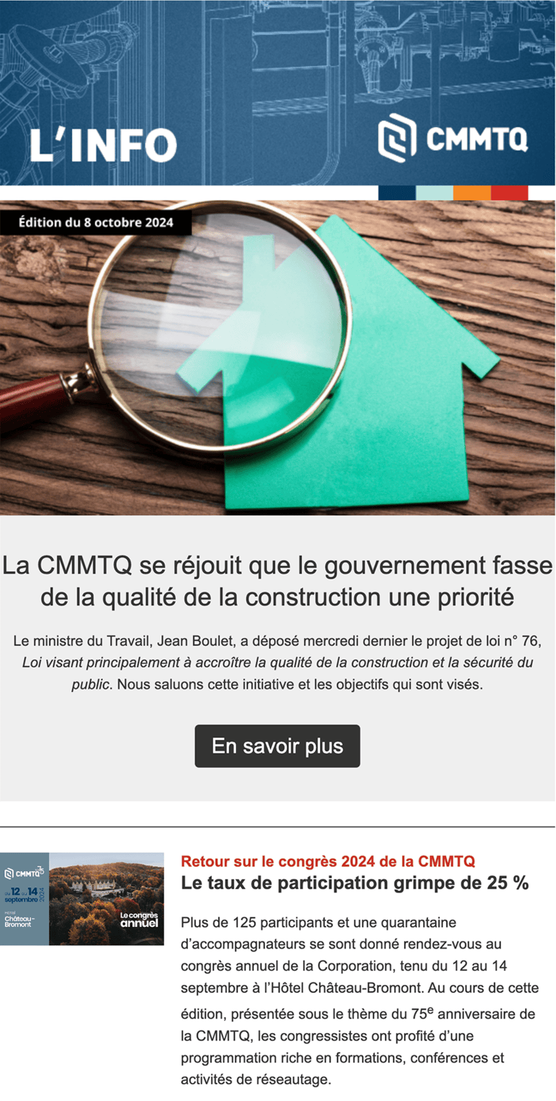 Infolettre INFO CMMTQ